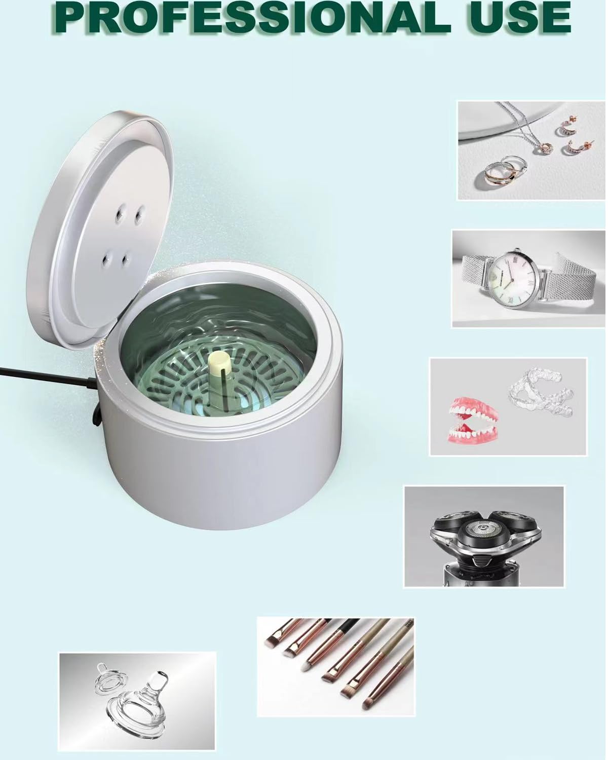 Built-in UV-C lamp for disinfection