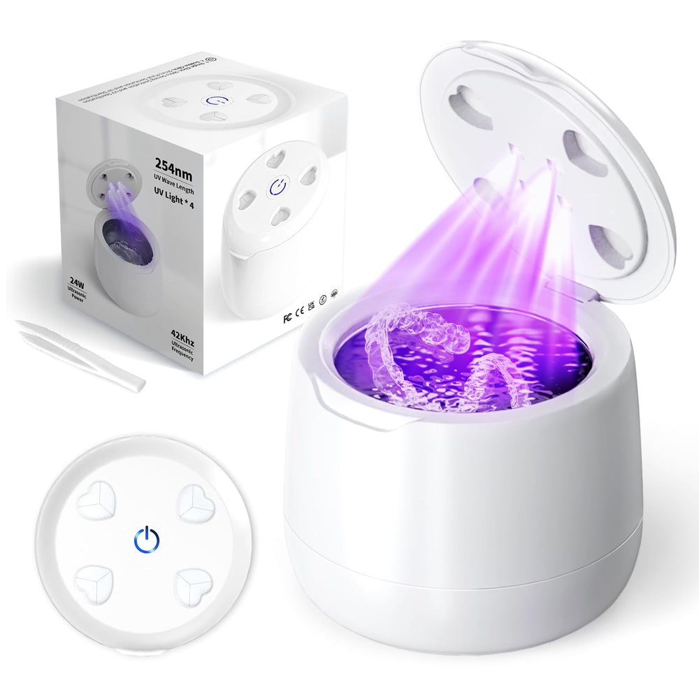 Front view of Ultrasonic Retainer Cleaner showing 42kHz design