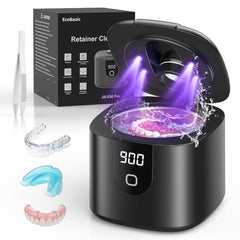 Front view of Ultrasonic Retainer Cleaner in black