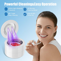 Front view showing 4 UV lights for 360° cleaning
