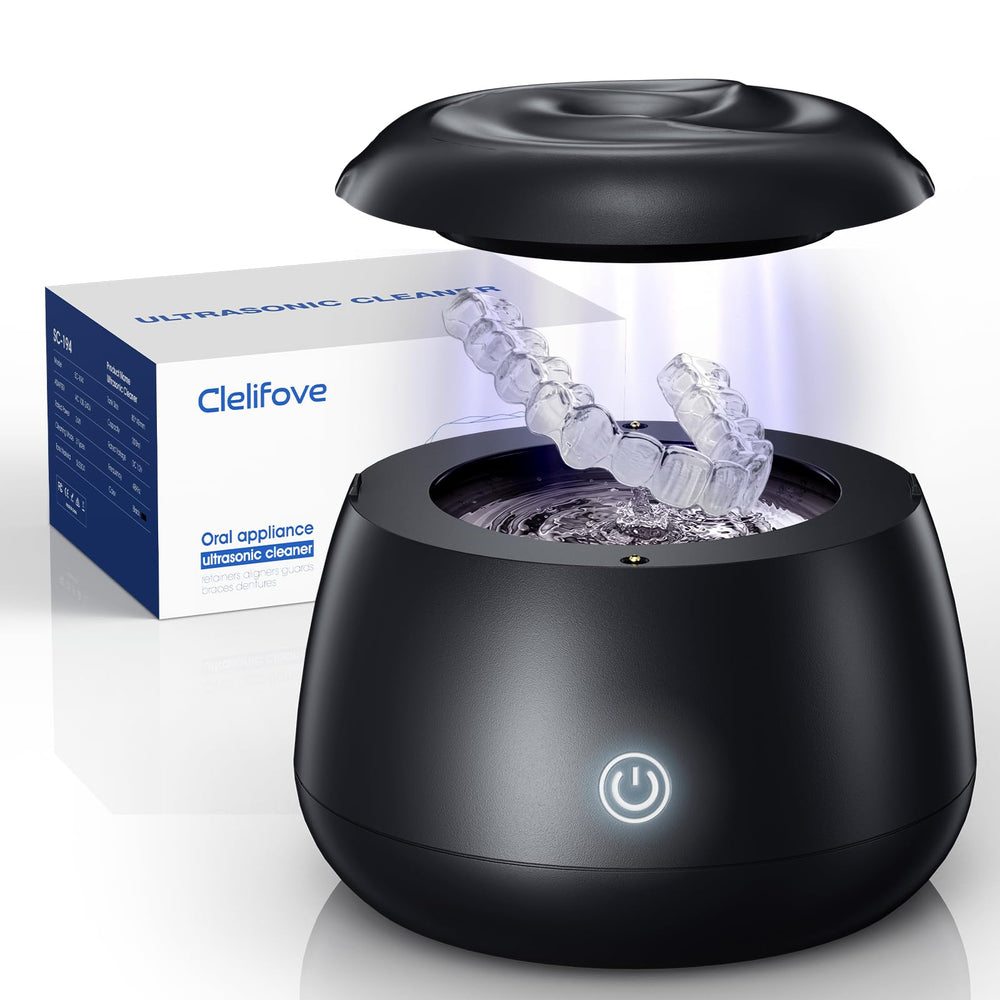 Black Ultrasonic Retainer Cleaner with 200ml pod