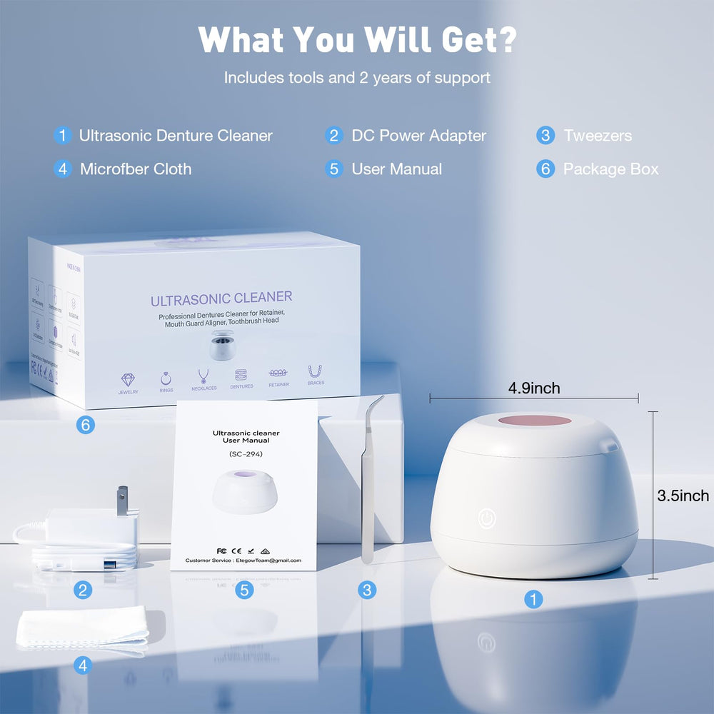 Tweezer and microfiber cloth included with cleaner