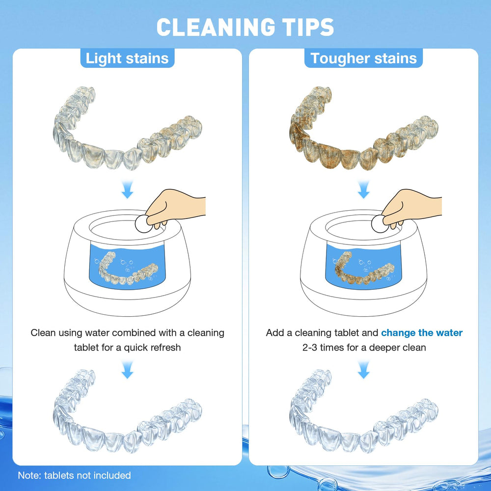 Suitable for dentures, mouth guards, aligners, braces, jewelry, toothbrush