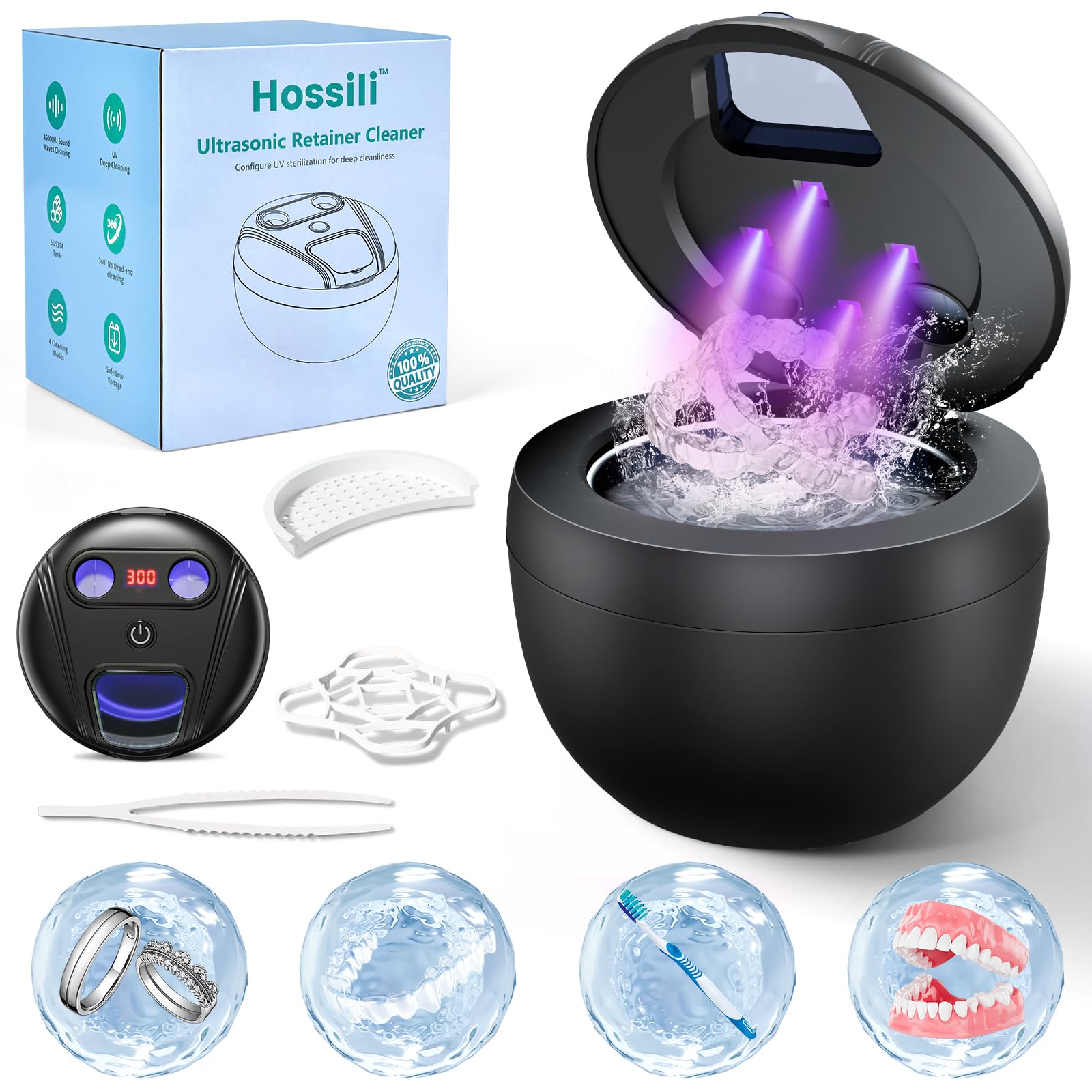 Front view of Ultrasonic Retainer Cleaner