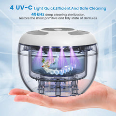 Unit showcasing four UV-C lights inside