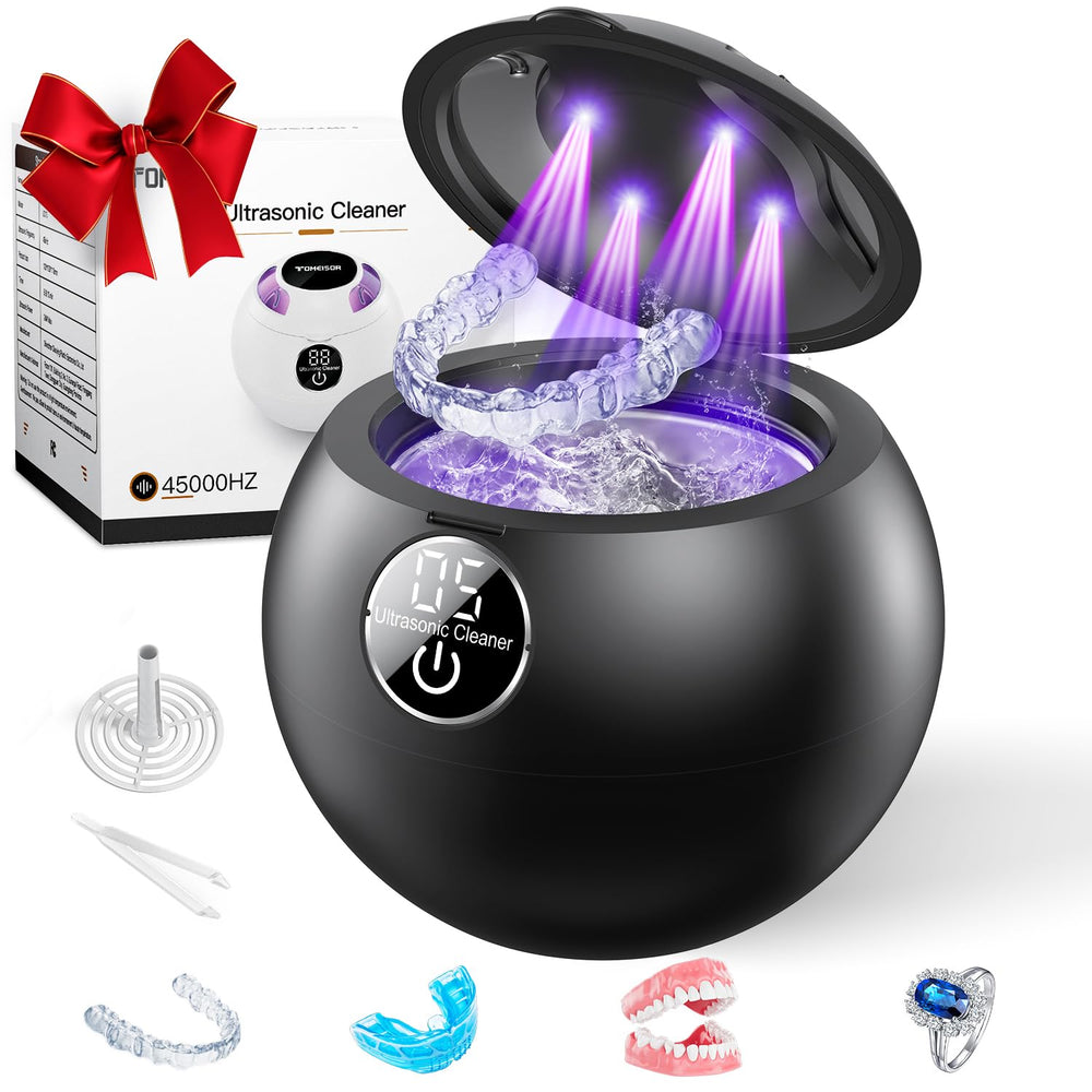 Ultrasonic retainer cleaner machine in black