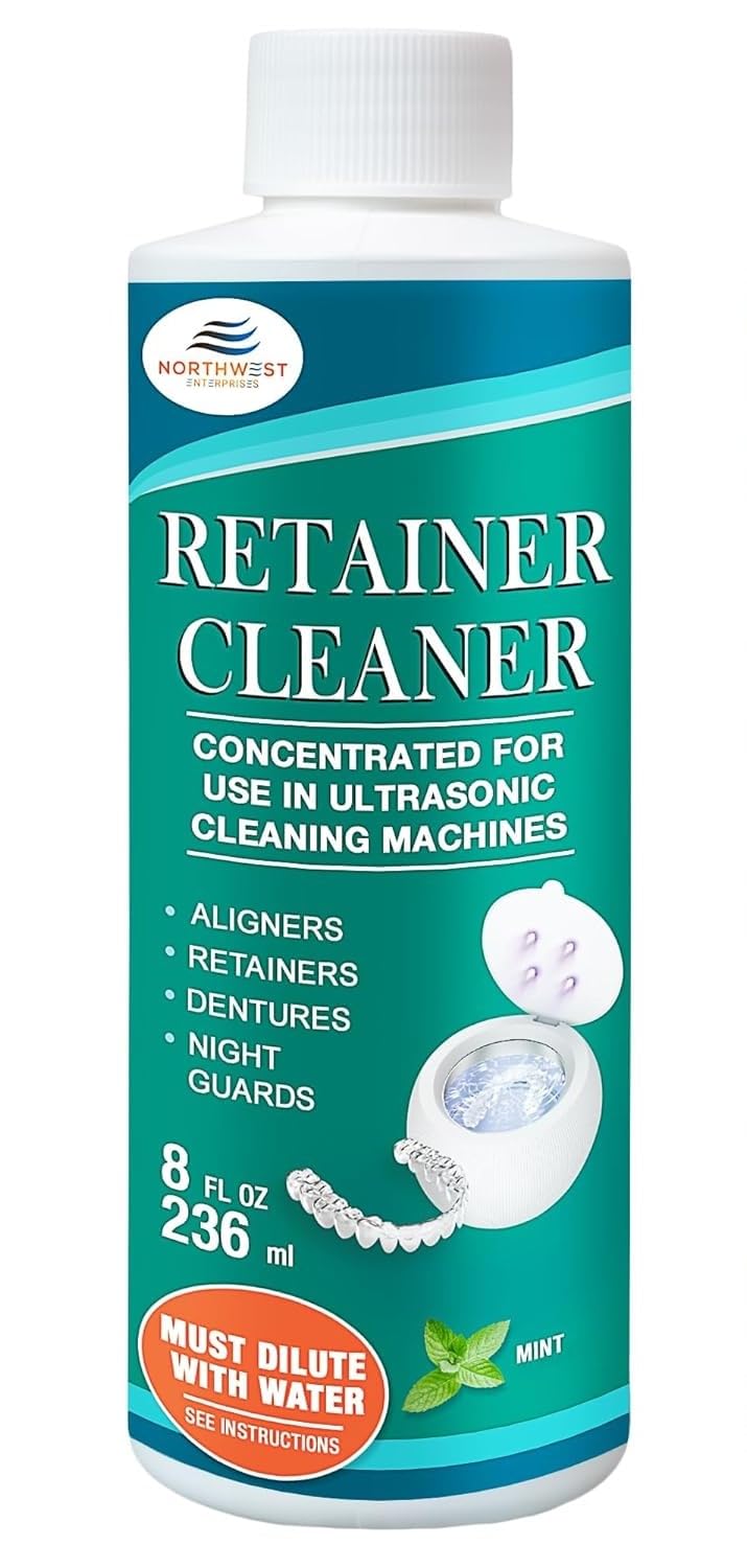 Hero image: Ultrasonic Retainer Cleaner Mint 8oz bottle