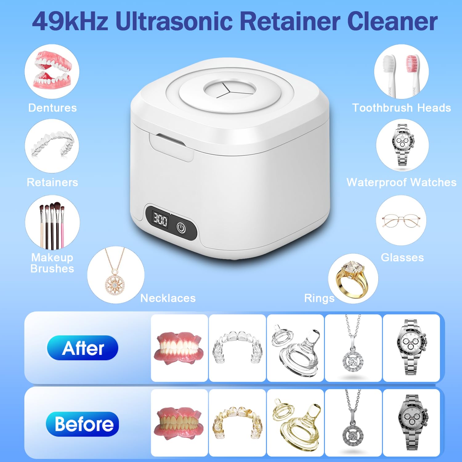 Interior cleaning chamber with 300ml stainless steel basin