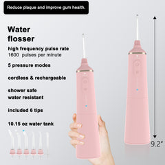 Ultrasonic toothbrush delivering 38,000 micro-vibrations per minute in pink