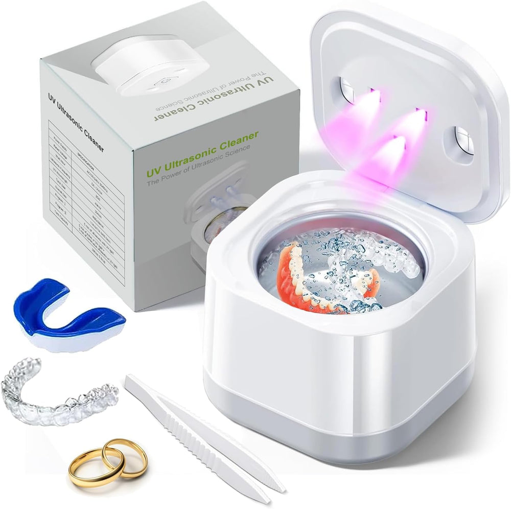 Ultrasonic U-V Retainer Cleaner machine on countertop