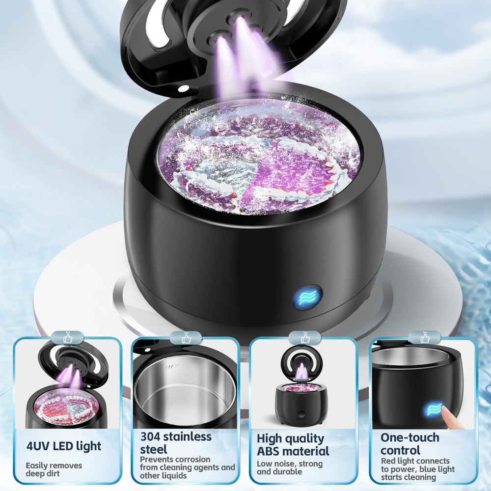 3 LED UV lights illuminated inside the cleaner