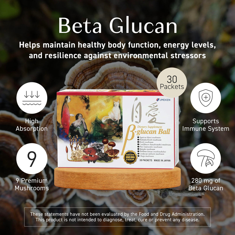 Close-up of nine-mushroom extract blend for Beta Glucan