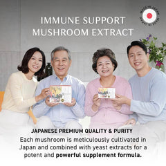 Reishi, Maitake and Chaga mushrooms used in Umeken Beta Glucan