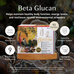 Close-up of Umeken Beta Glucan box packaging