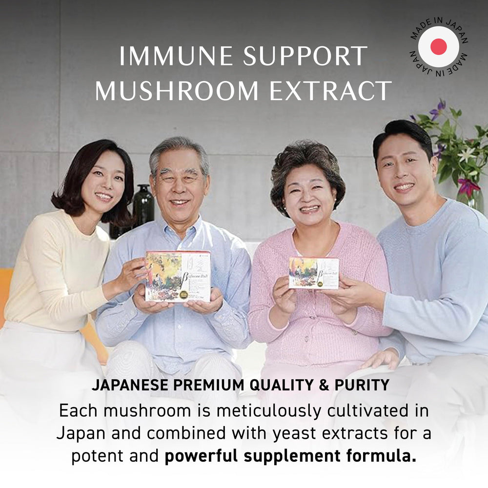 Assorted premium mushroom extract blend used in Umeken Beta Glucan