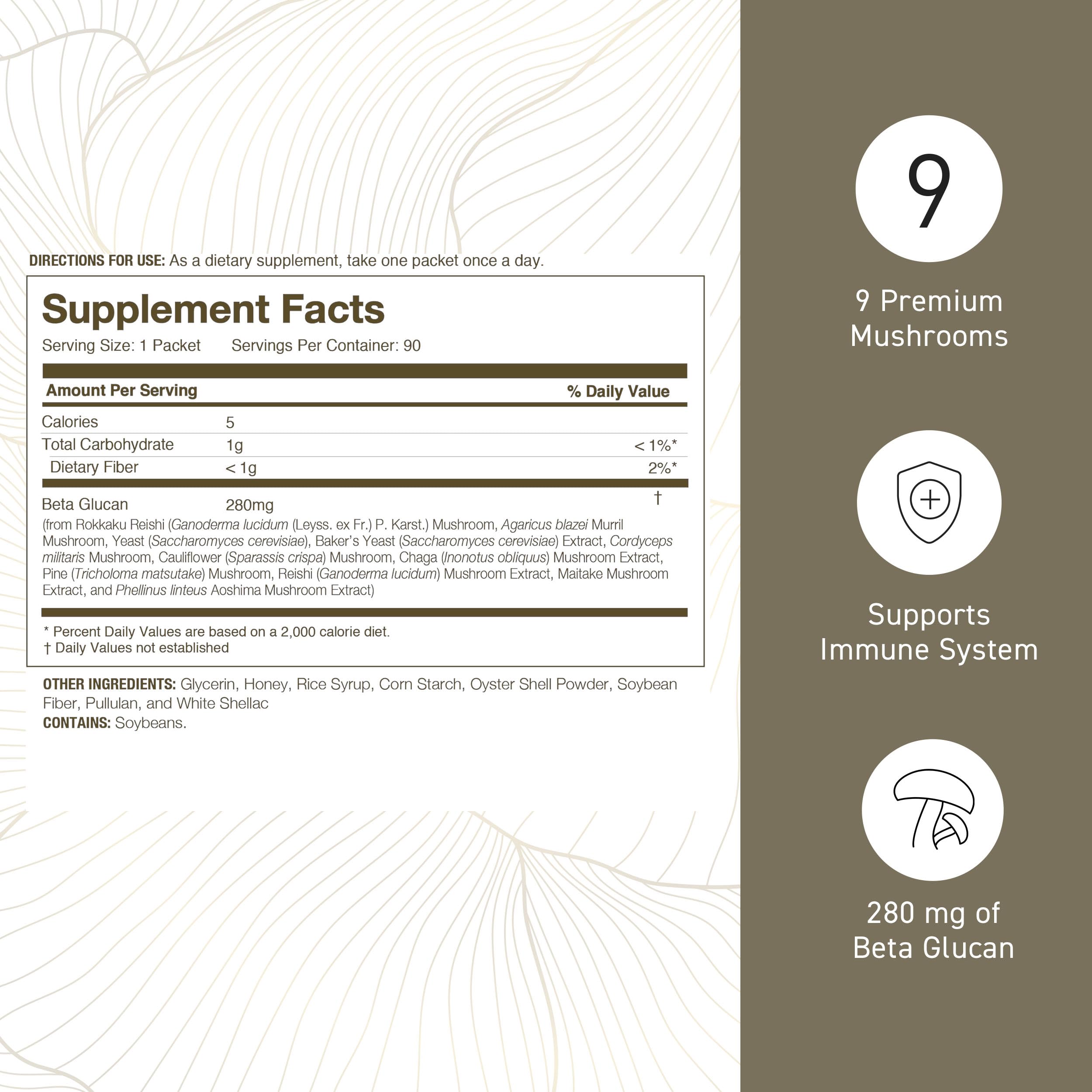Japanese cultivation label on Umeken Beta Glucan product
