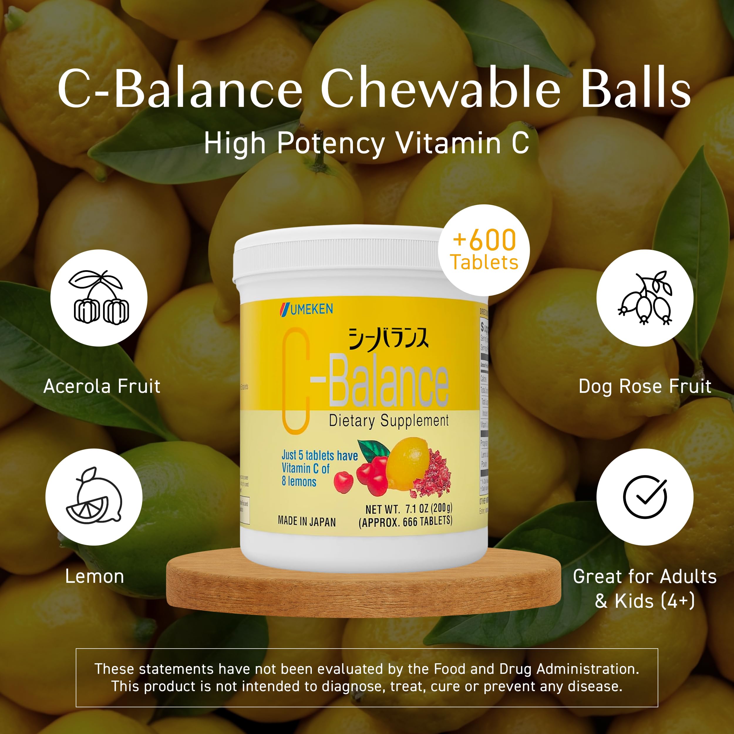 Umeken C-Balance vitamin C packaging and bottle