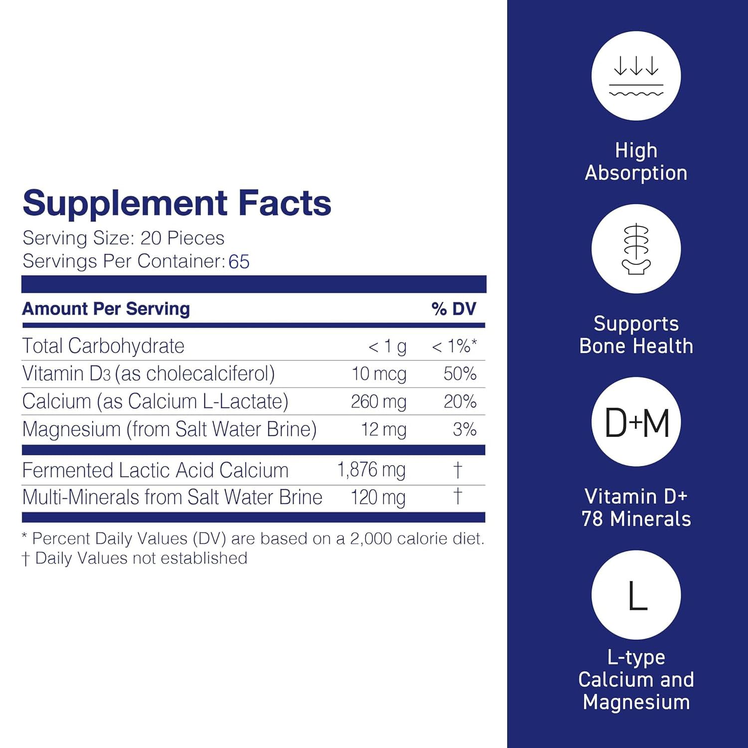 Calcium, magnesium, vitamin D3 tablet close-up