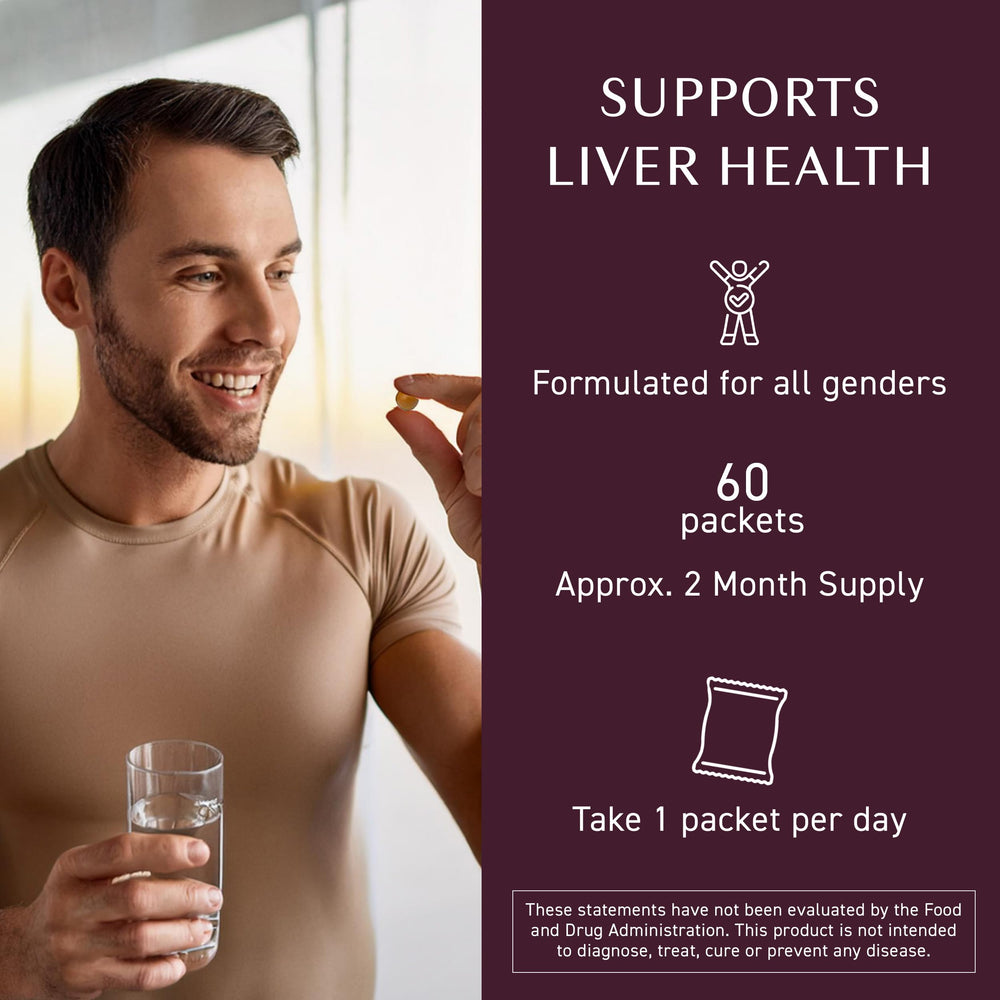 Key ingredients including turmeric, silymarin, propolis, and broccoli