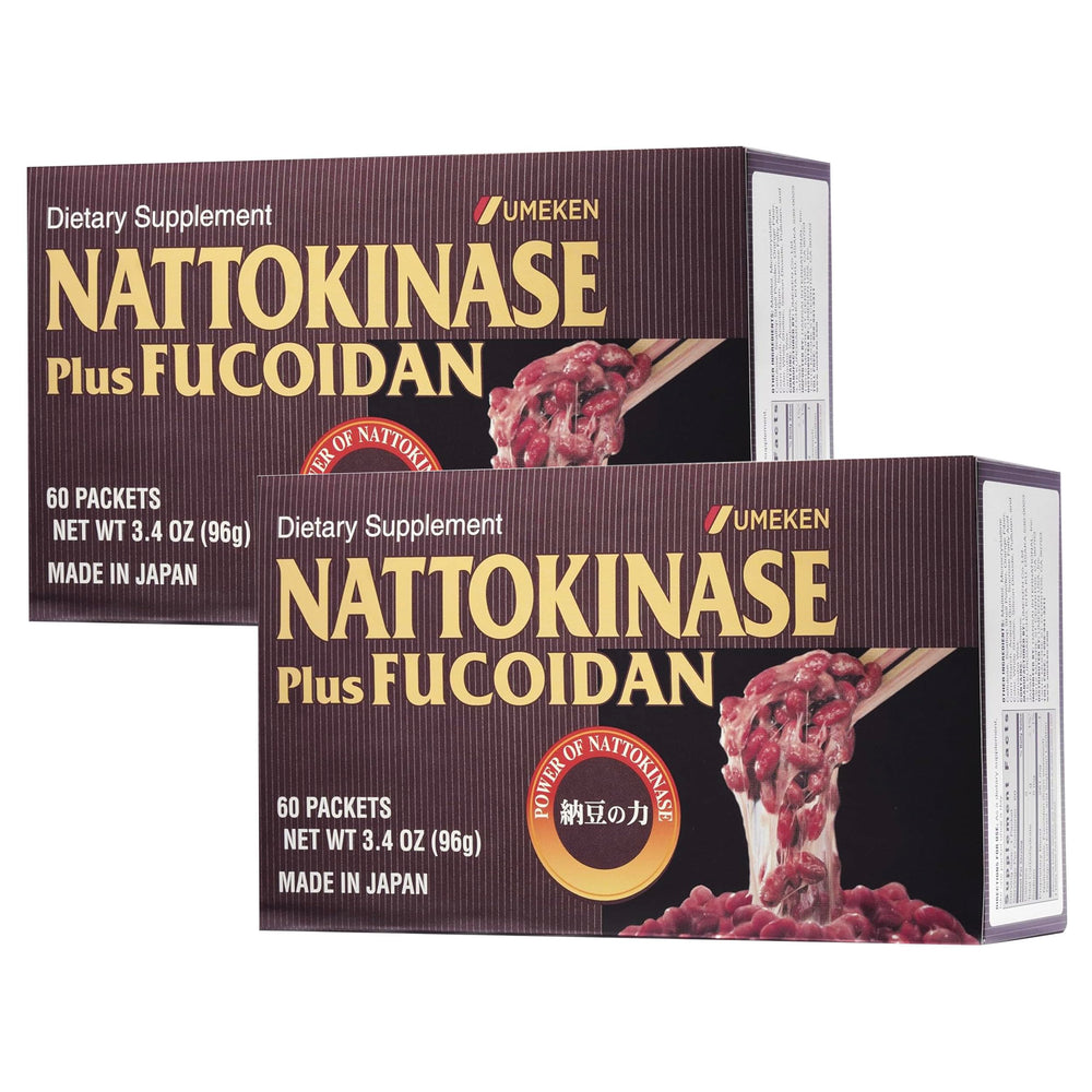 Front view of Umeken Nattokinase Plus Fucoidan 60-count Pack 2