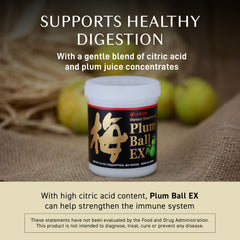 Close-up of Umeken Plum Ball EX label