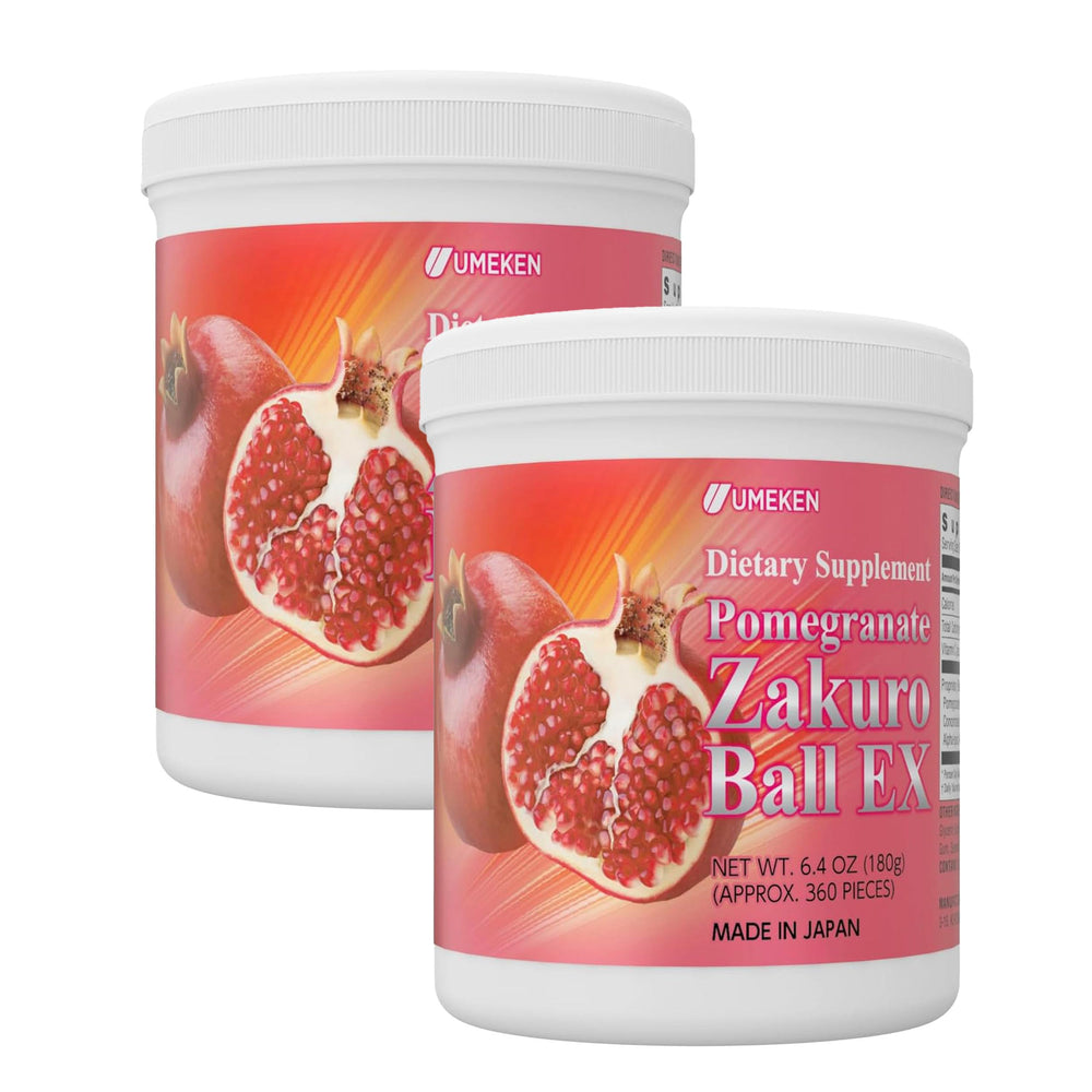 Umeken Pomegranate Balls bottle pack of 2, 360-count, four-month supply
