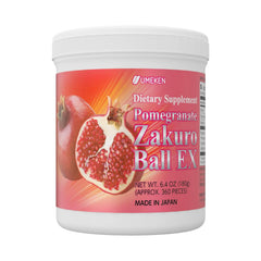 Front view of Umeken Pomegranate Balls bottle