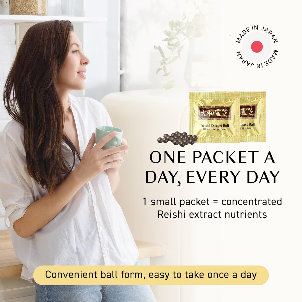 Close-up of Reishi ball showing texture and color