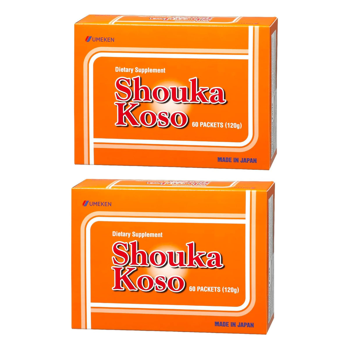 Front view of Umeken Shouka Koso Digestive Enzymes two-box set