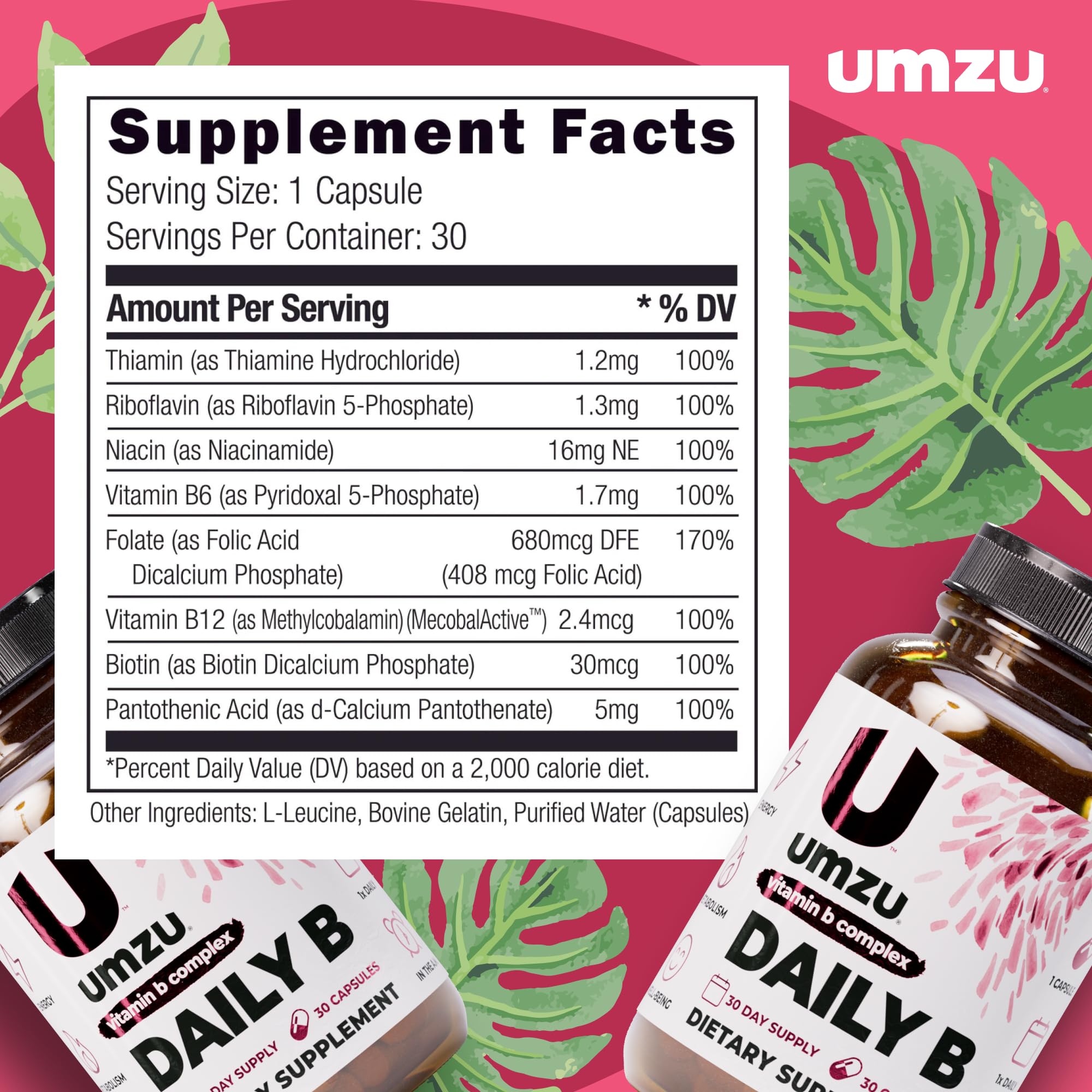 UMZU Daily B vitamin capsules