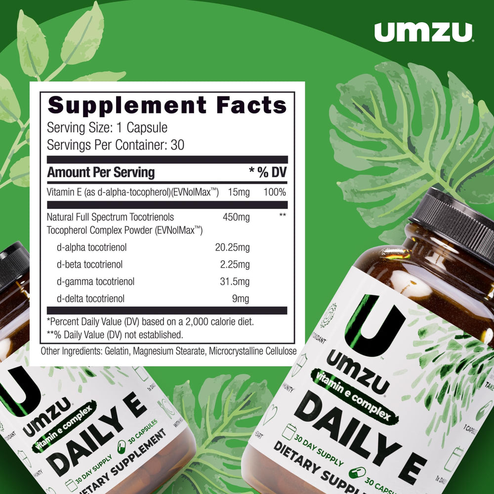 Full-spectrum Vitamin E ingredients list