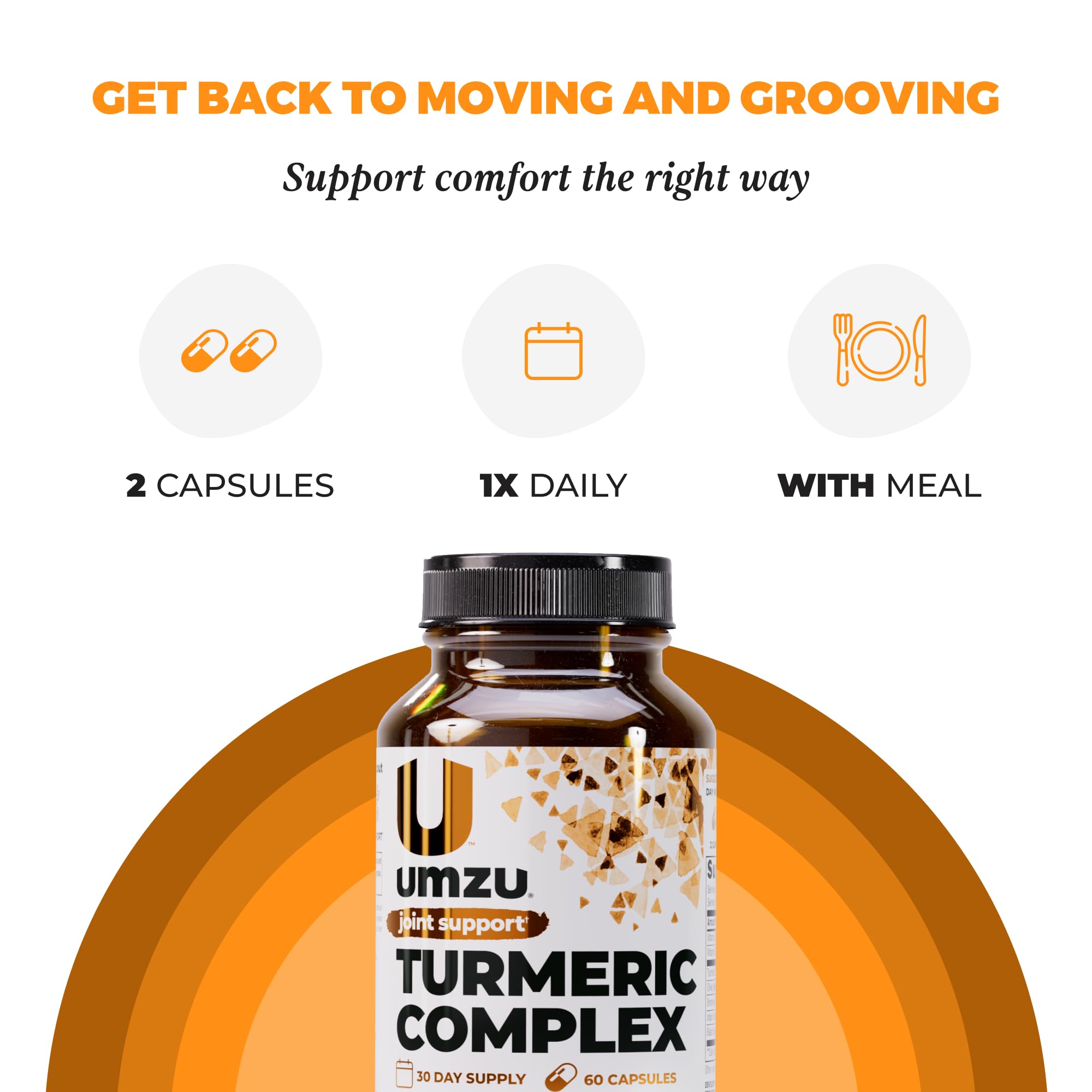 Ginger and black pepper with turmeric ingredients