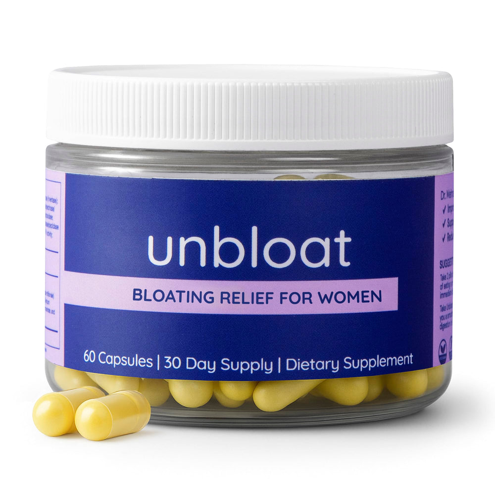 Unbloat anti-bloat pills for women - 60 count packaging