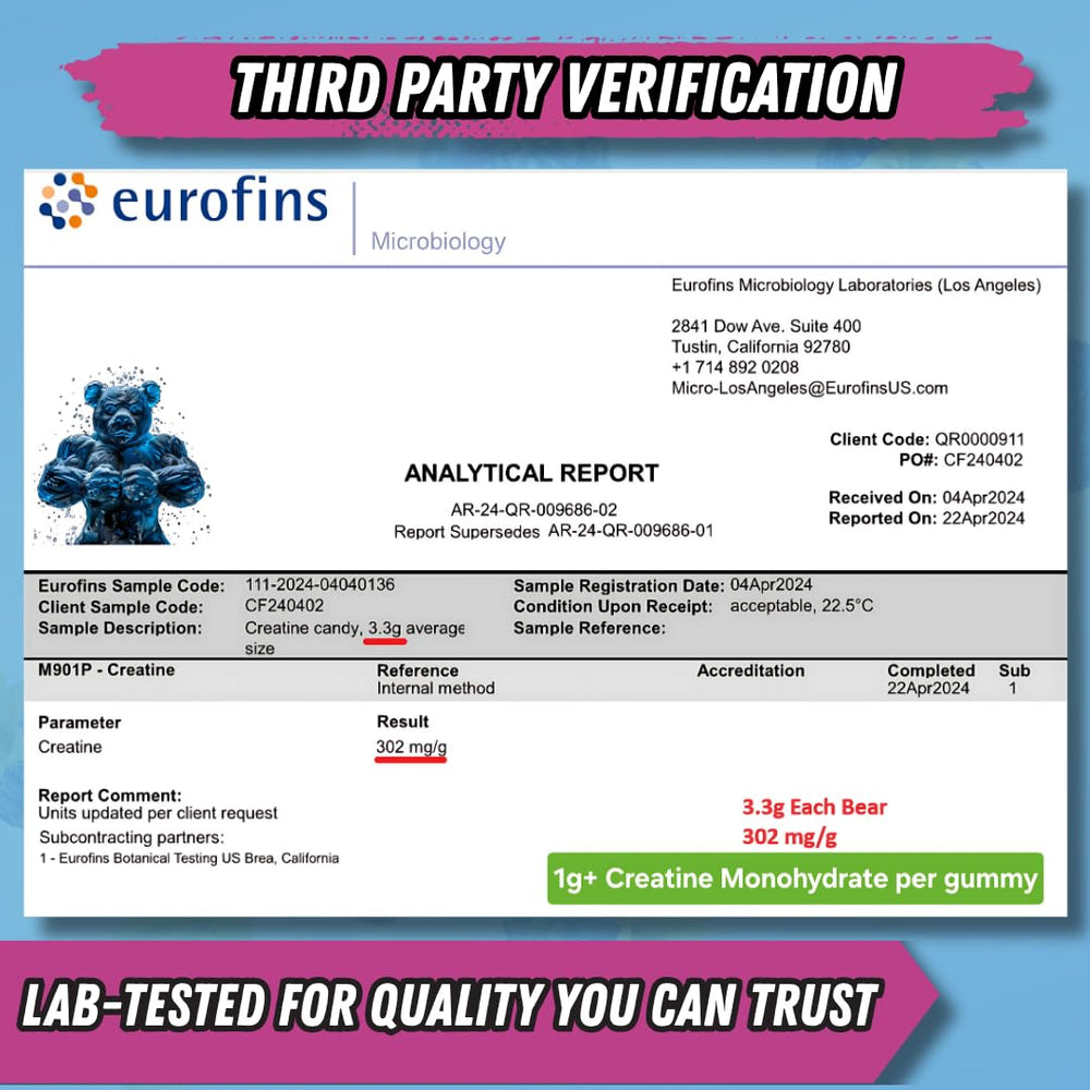 30-serving bottle of Uncaged Creatine Gummies