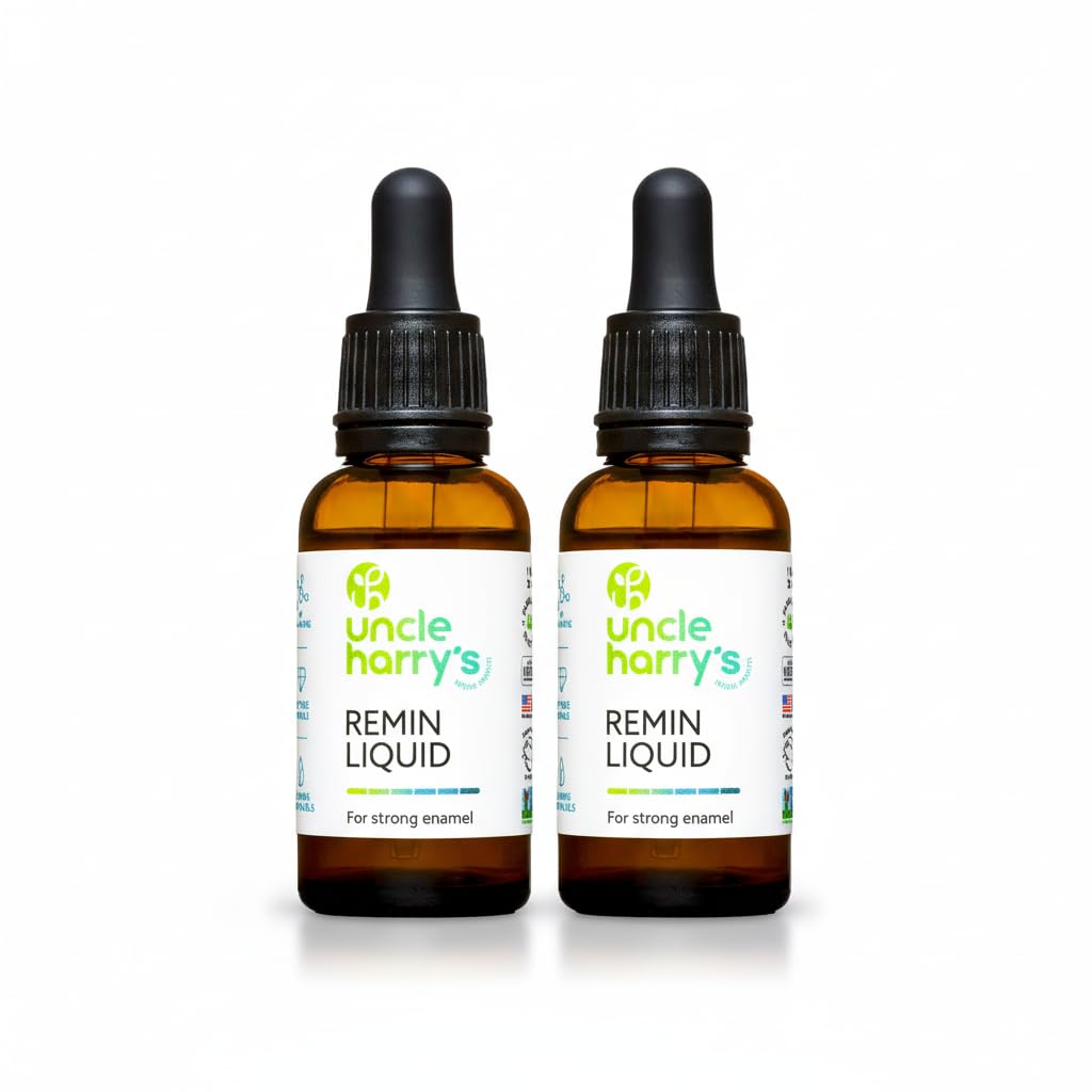 Two bottles of Uncle Harry's Remineralization Liquid (2-pack, 1 oz each)