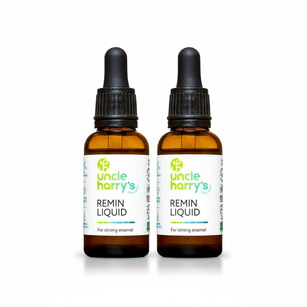 Two bottles of Uncle Harry's Remineralization Liquid (2-pack, 1 oz each)