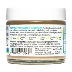 Close-up of toothpaste texture showing mineral clay and natural color