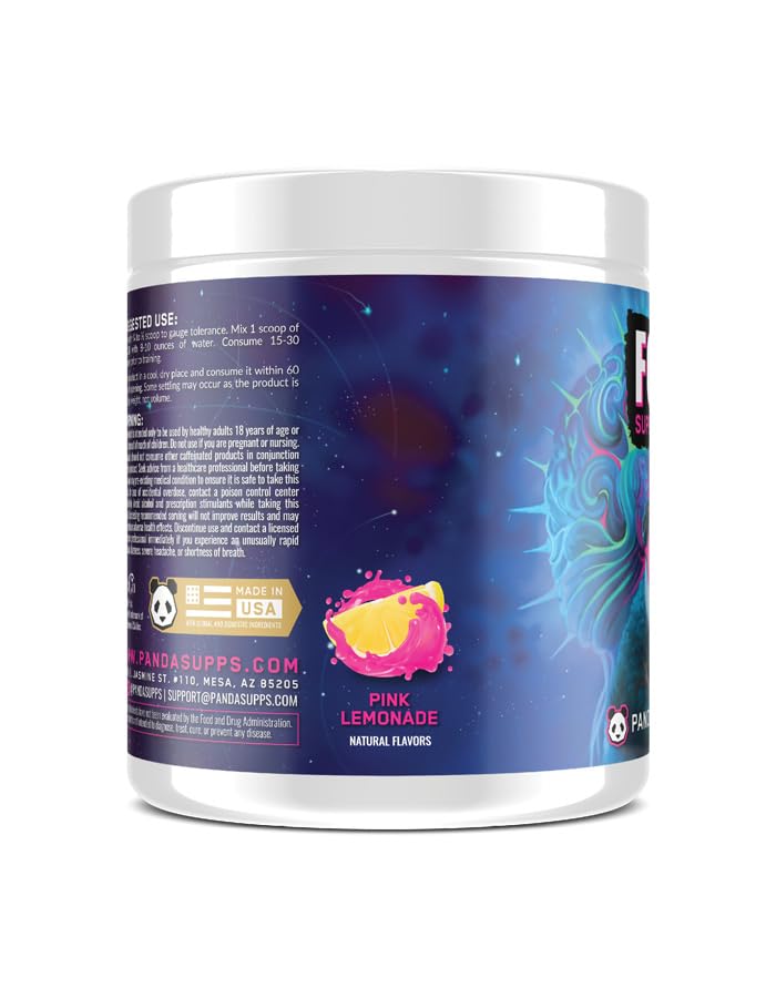 Close up of Focus 3.0 Pink Lemonade ingredients Lions Mane and AstraGin