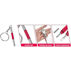 Textured grip handle of UNEAK red screwdriver