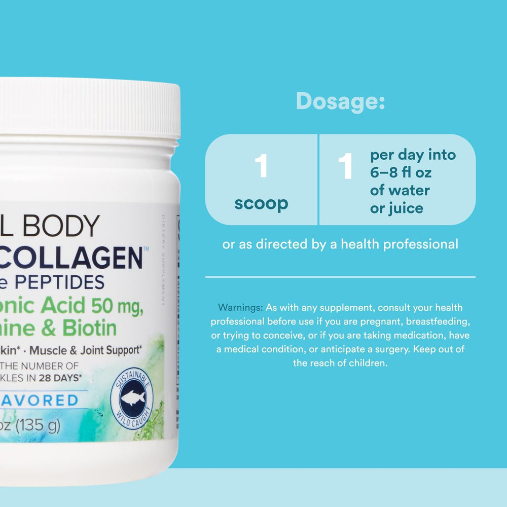 Unflavored collagen powder in scoop for easy mixing