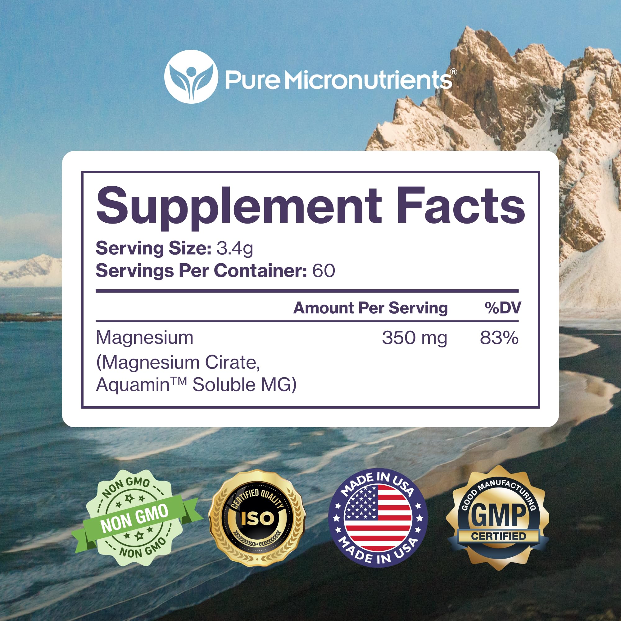 Unflavored magnesium powder being mixed into a drink