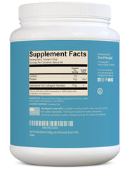 Unflavored marine collagen powder with a measuring scoop