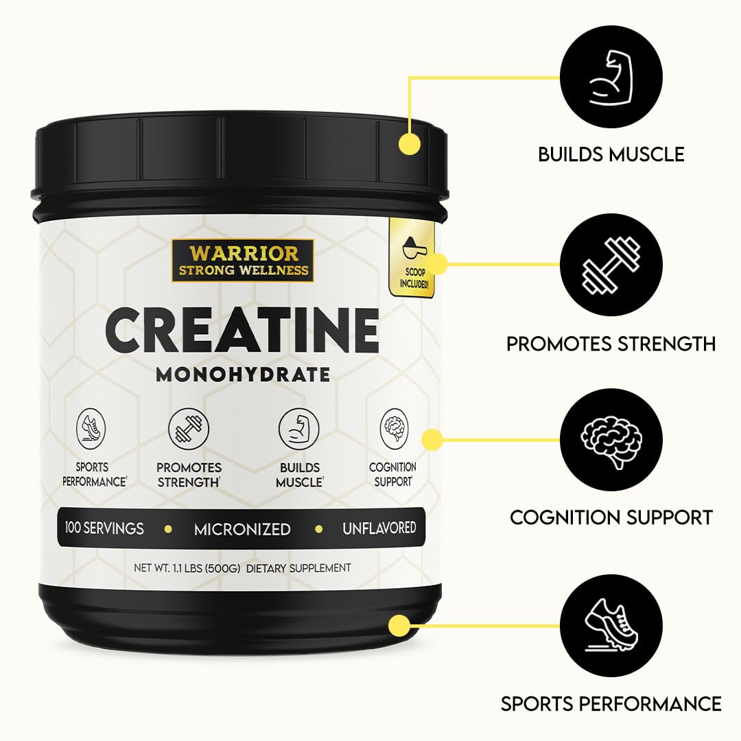 Unflavored micronized creatine monohydrate powder