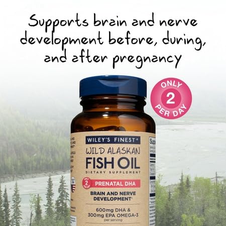Unflavored, easy-to-swallow prenatal fish oil softgels