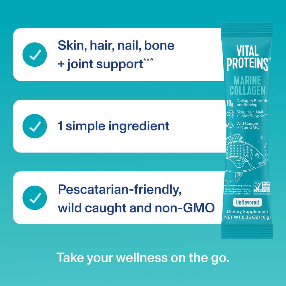 Unflavored 10g collagen stick packs