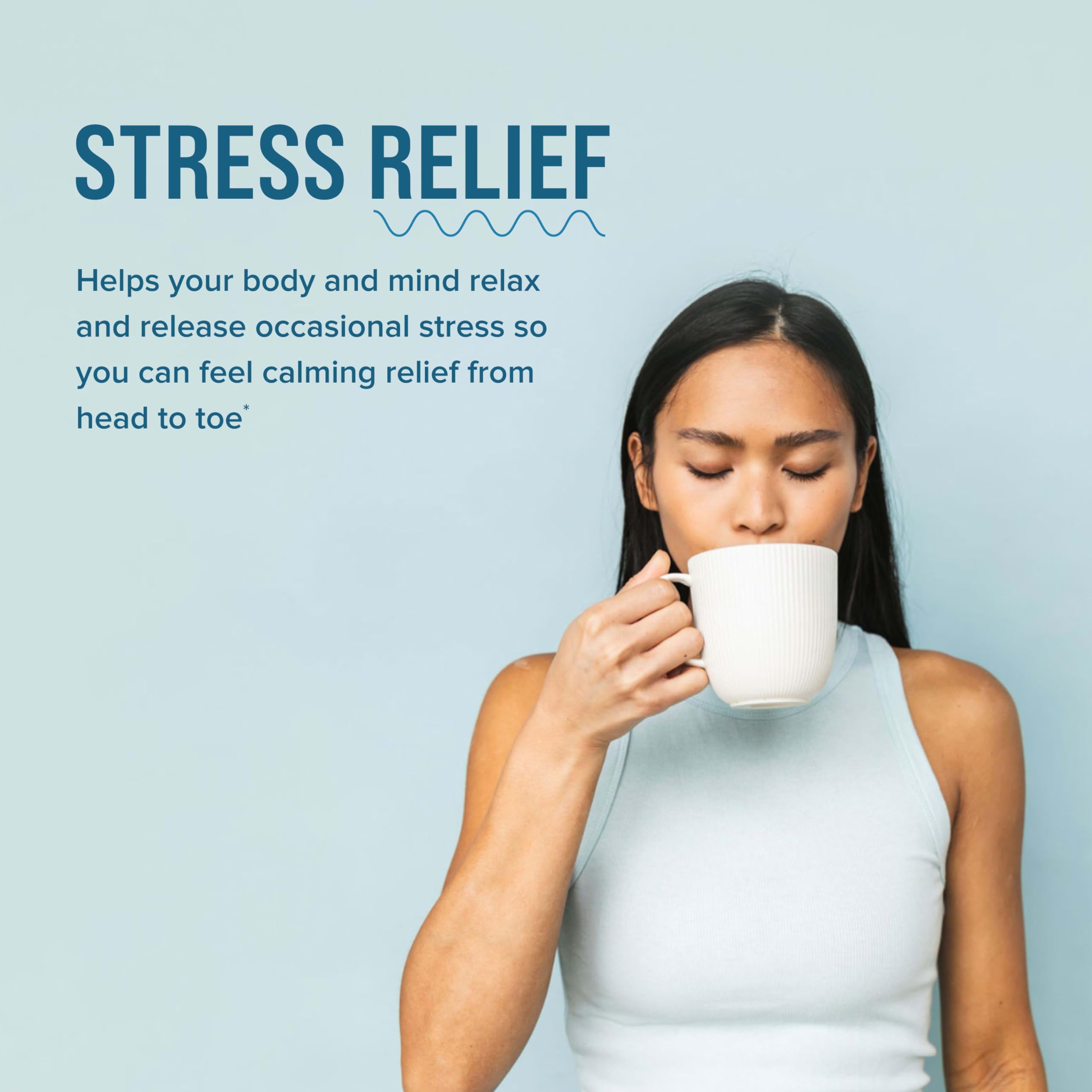 Unflavored CALM Mind powder showing vegan and gluten-free labeling