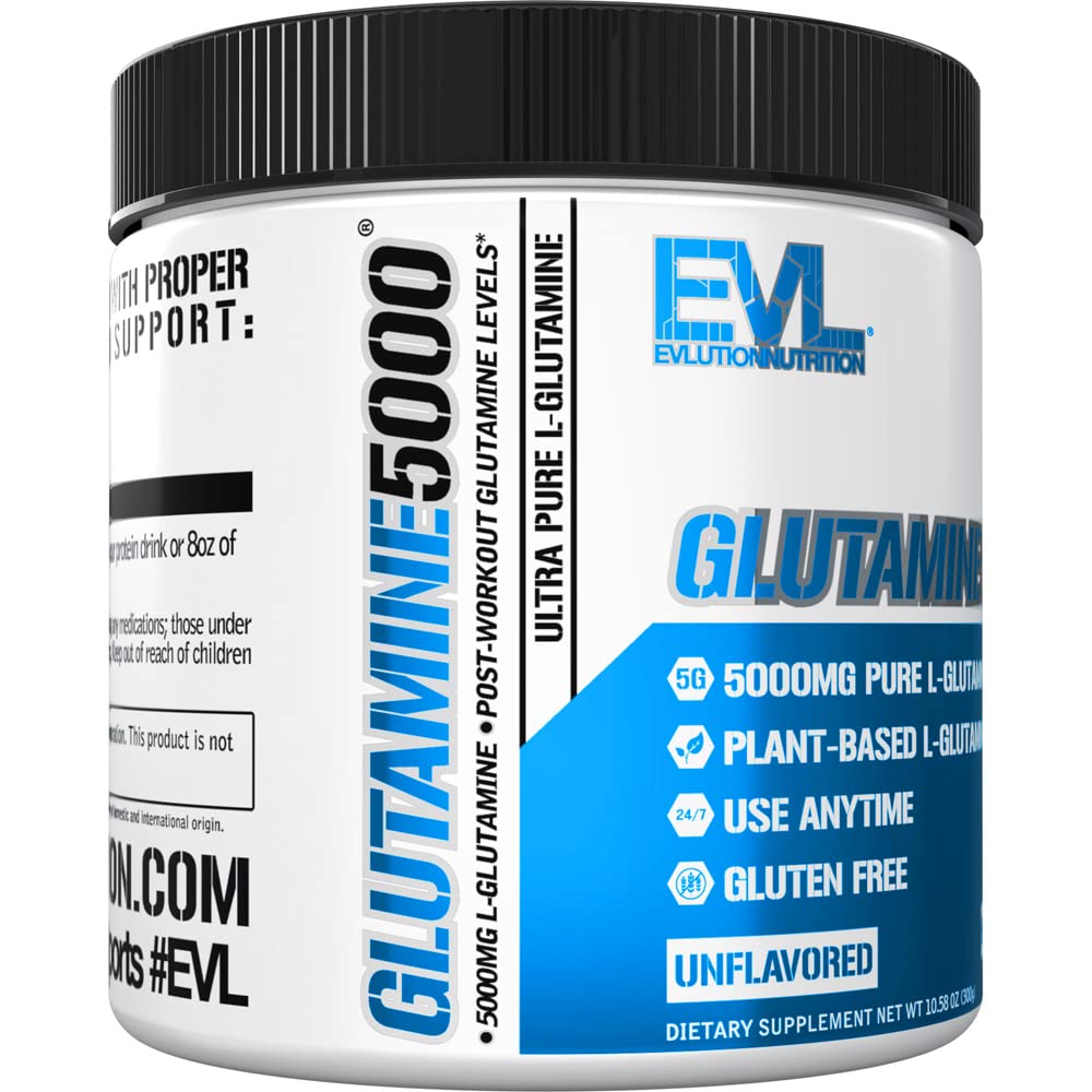 Unflavored L-Glutamine powder for post-workout recovery