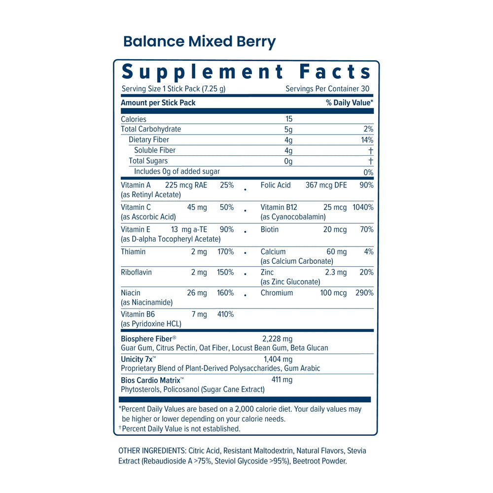 Unicity Balance Mixed Berry Stick Packs 30 Count product image