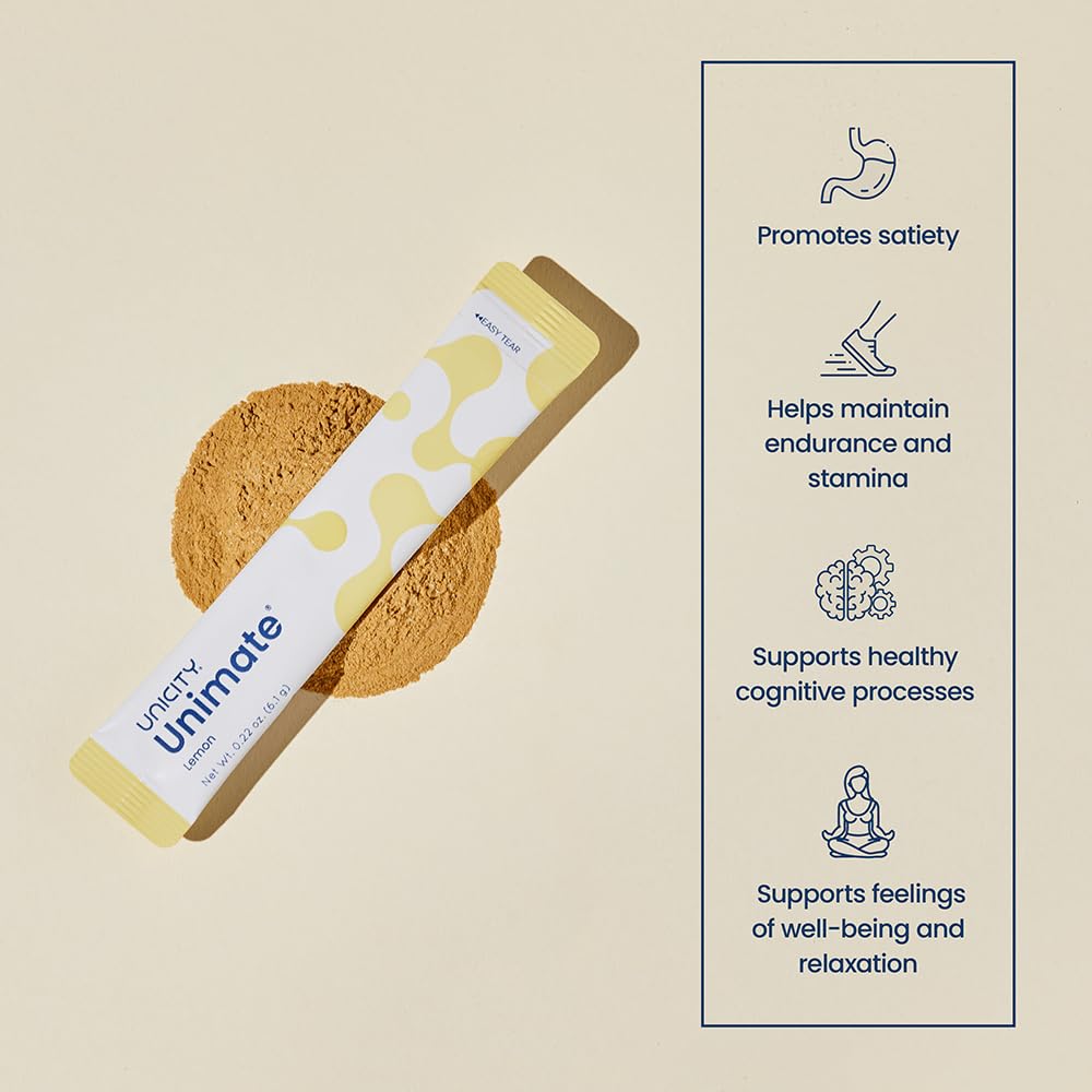 Close-up of UNICITY Feel Great System Natural formula bottle