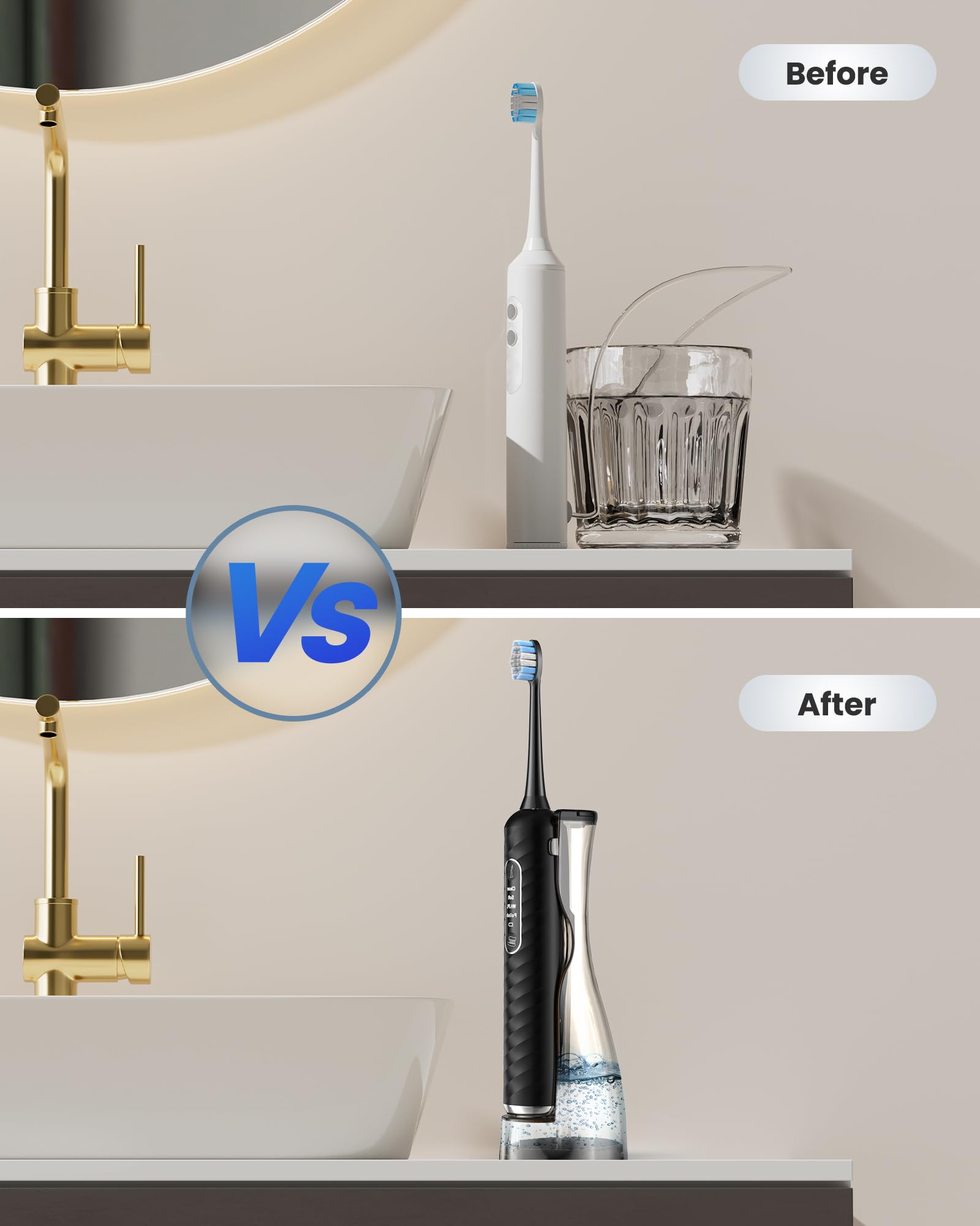 Water flosser accessory water tank - UNINGOPI (black)